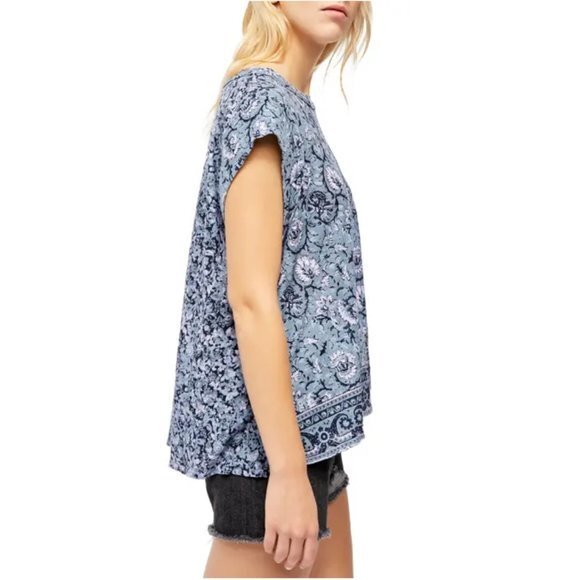 Free People High Tide Dual Print Top. XS - Picture 3 of 10